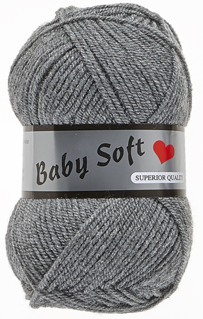 Baby Soft Yarn Lammy Blødt Baby Garn 002 Koksgrå - Baby  - 8713795010278