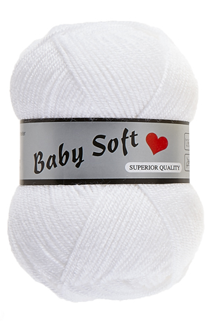 Baby Soft Yarn Lammy Blødt Baby Garn 005 Hvid - Baby  - 8713795008084