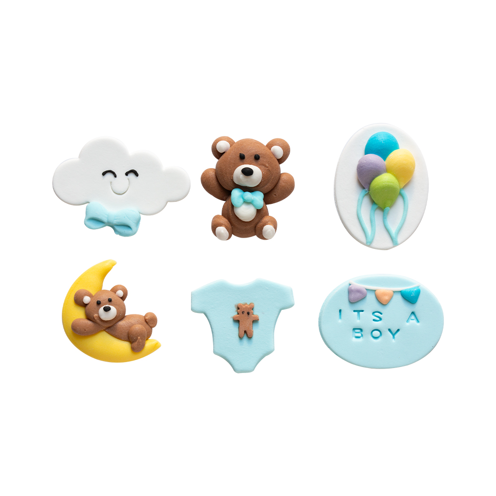 Decora Baby Blå, Sukkerdekorationer - Decora Baby  - 8024622079918