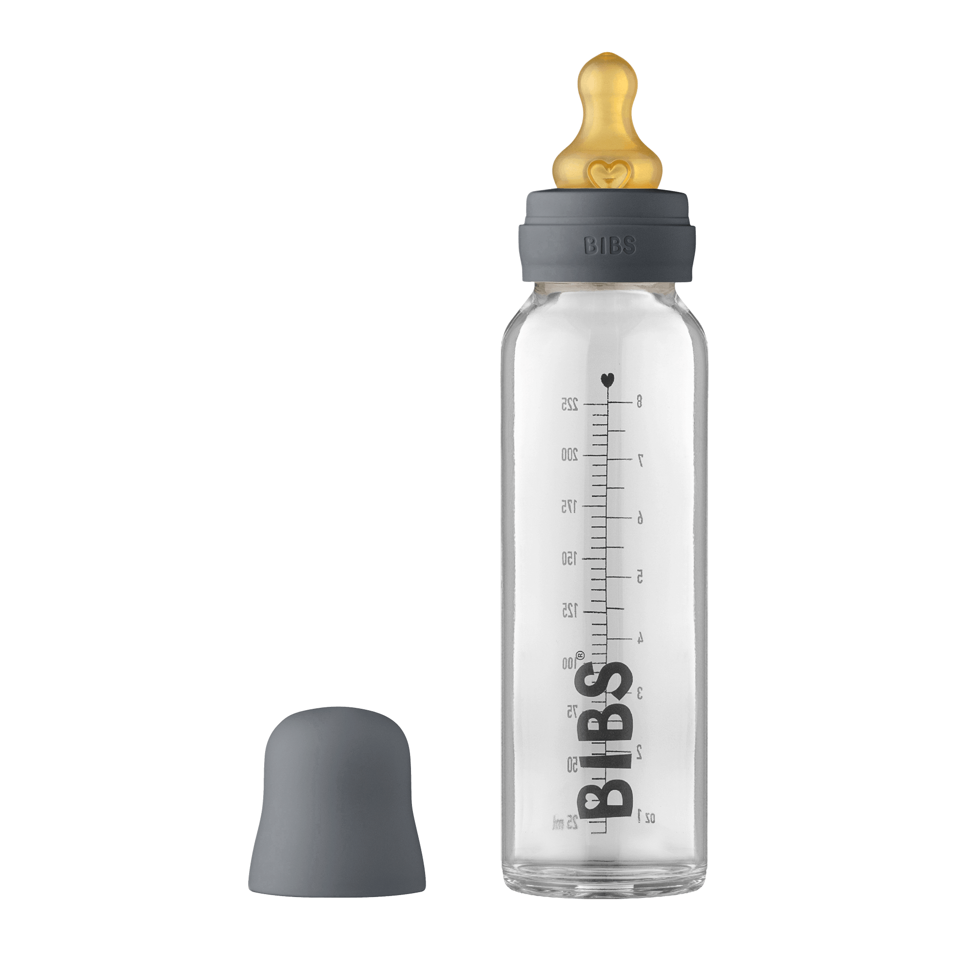 Bibs Baby Glass Bottle Complete Set Latex Iron 225 - Bibs Baby  - 5713795244195