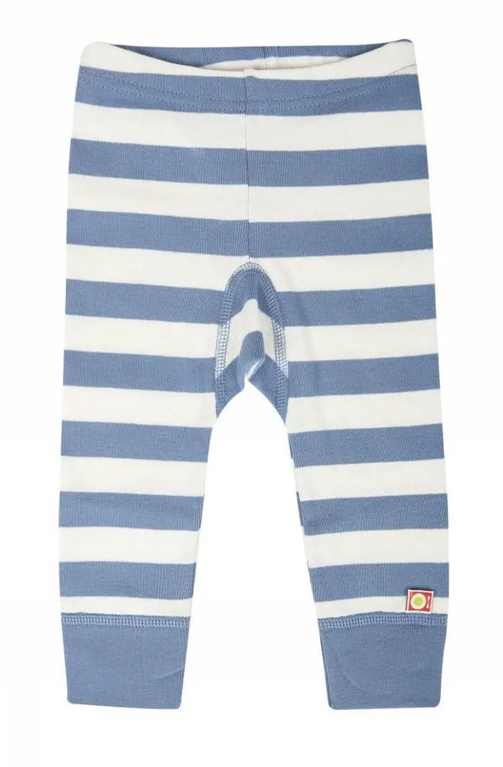 Lyseblå/hvid St Baby Leggings Blå Hvid Strib - Katvig Baby  - 5705492979456