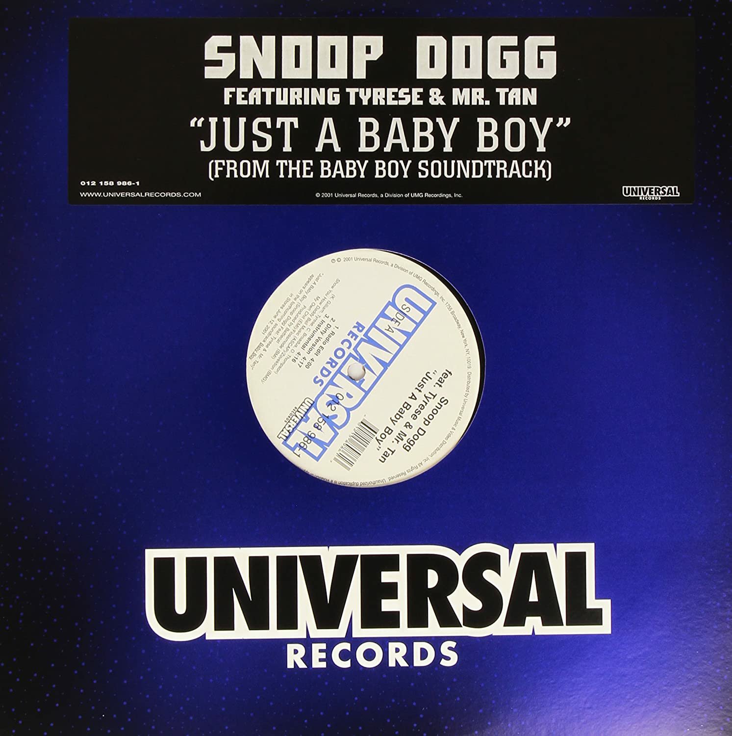 Snoop Dogg Just Baby Boy Vinyl Single - Baby  - 0601215898613