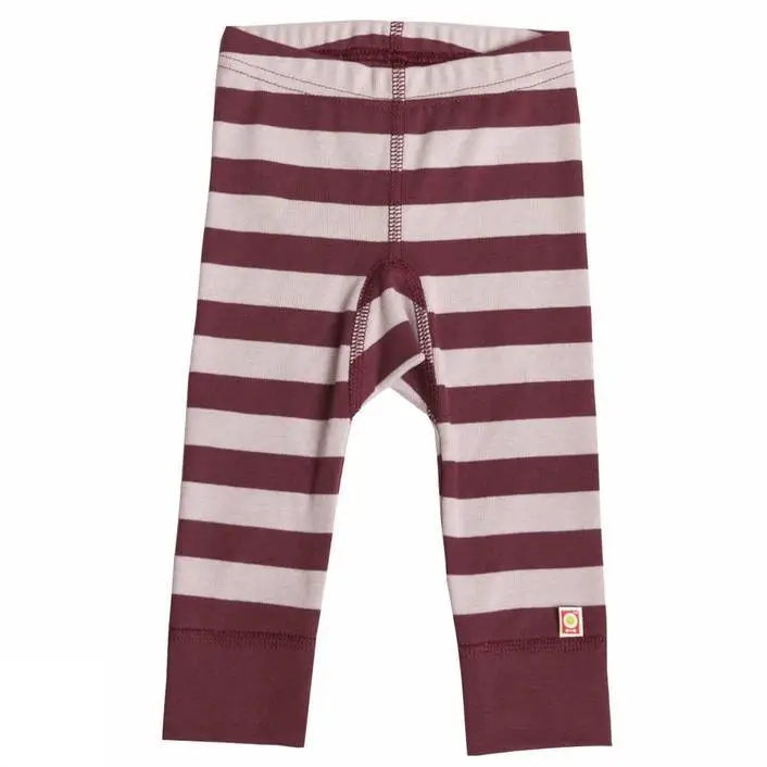 Blomme/lilla St Baby Leggings Blomme Lys Lilla Striber - Katvig Baby  - 5705492465881