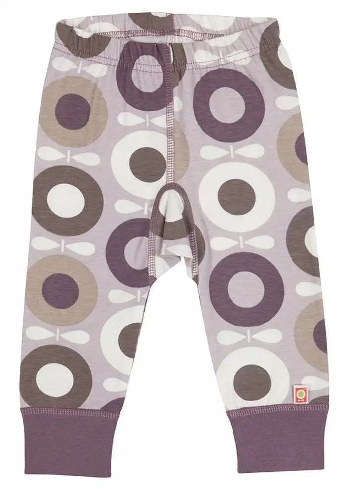 Apples Pige Legginga Baby Rosa Brun æbleprint - Katvig Baby  - 5705492336822