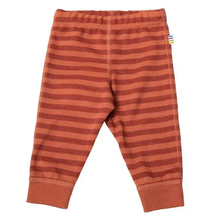 Rød Strib Leggings Til Baby Rødstribet Uld - Joha Baby  - 5705492154402