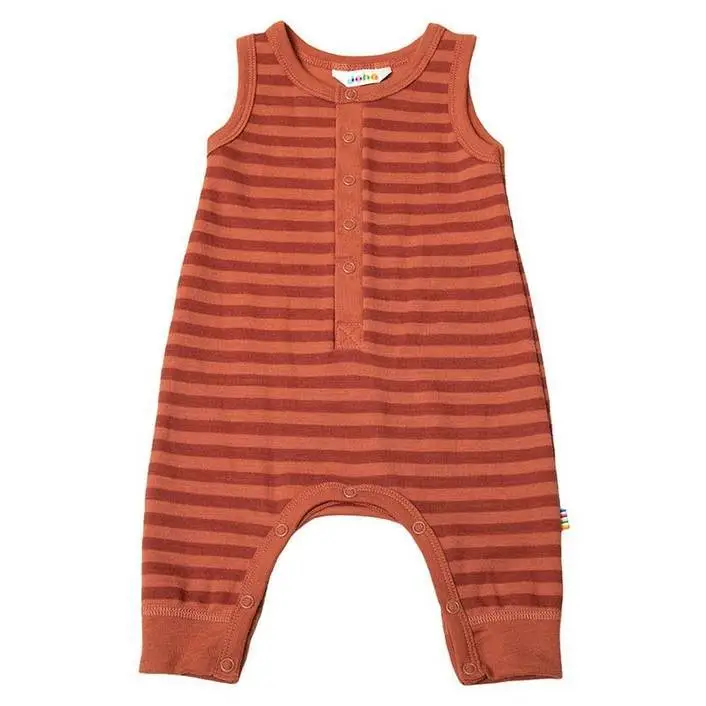 Rød Strib Romper Rødstribet Uld - Joha Baby  - 5705492154655
