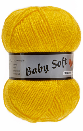 Baby Soft Yarn Lammy Blødt Baby Garn 371 Gul - Baby  - 8713795008046