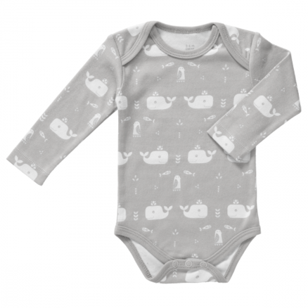Fresk Body Hval Med Korte ærmer Grey - Fresk Baby  - 8718754235532
