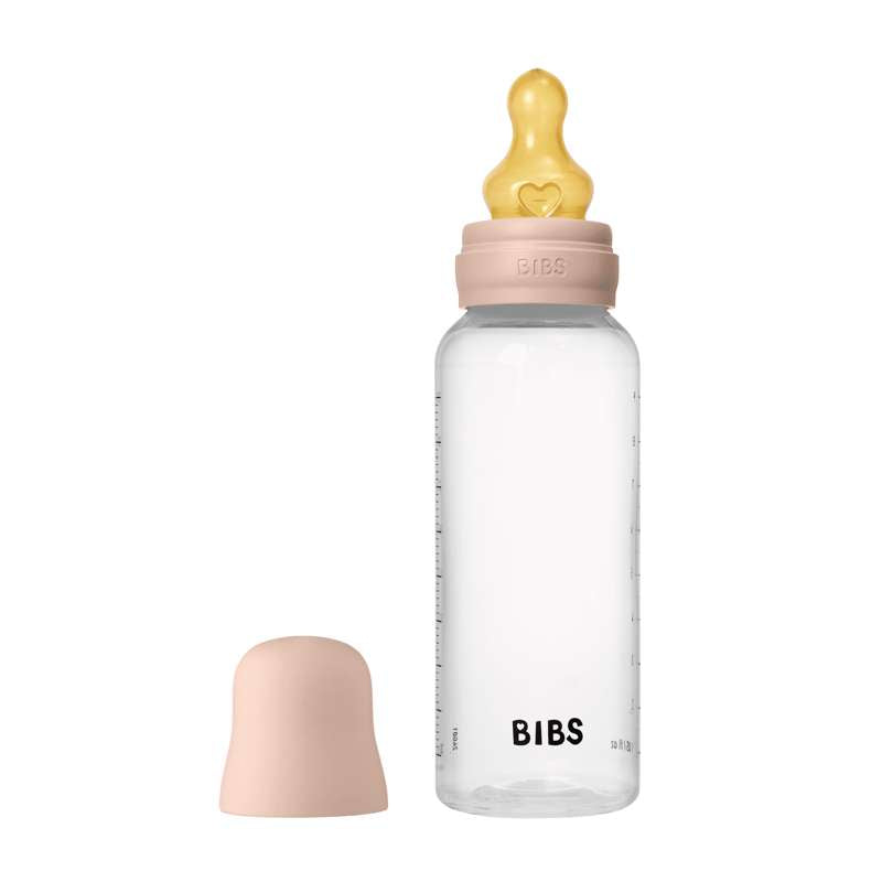 Bibs Bottle Sutteflaskesæt Plastik Latex Medium Flow Rund 270 Blush - Bibs Baby  - 5713795265374