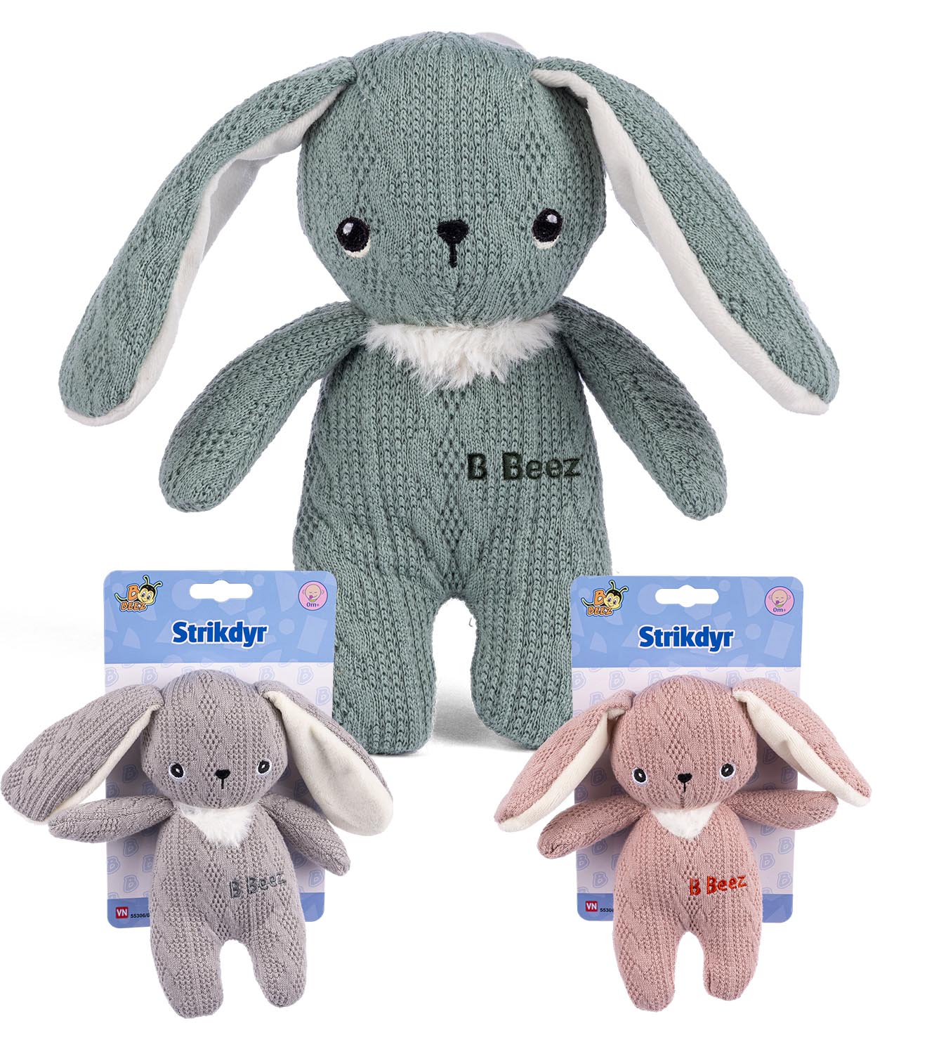 Beez Knitted Kanin Aktivitets Legetøj Legekammeraten - Baby  - 5701719553072