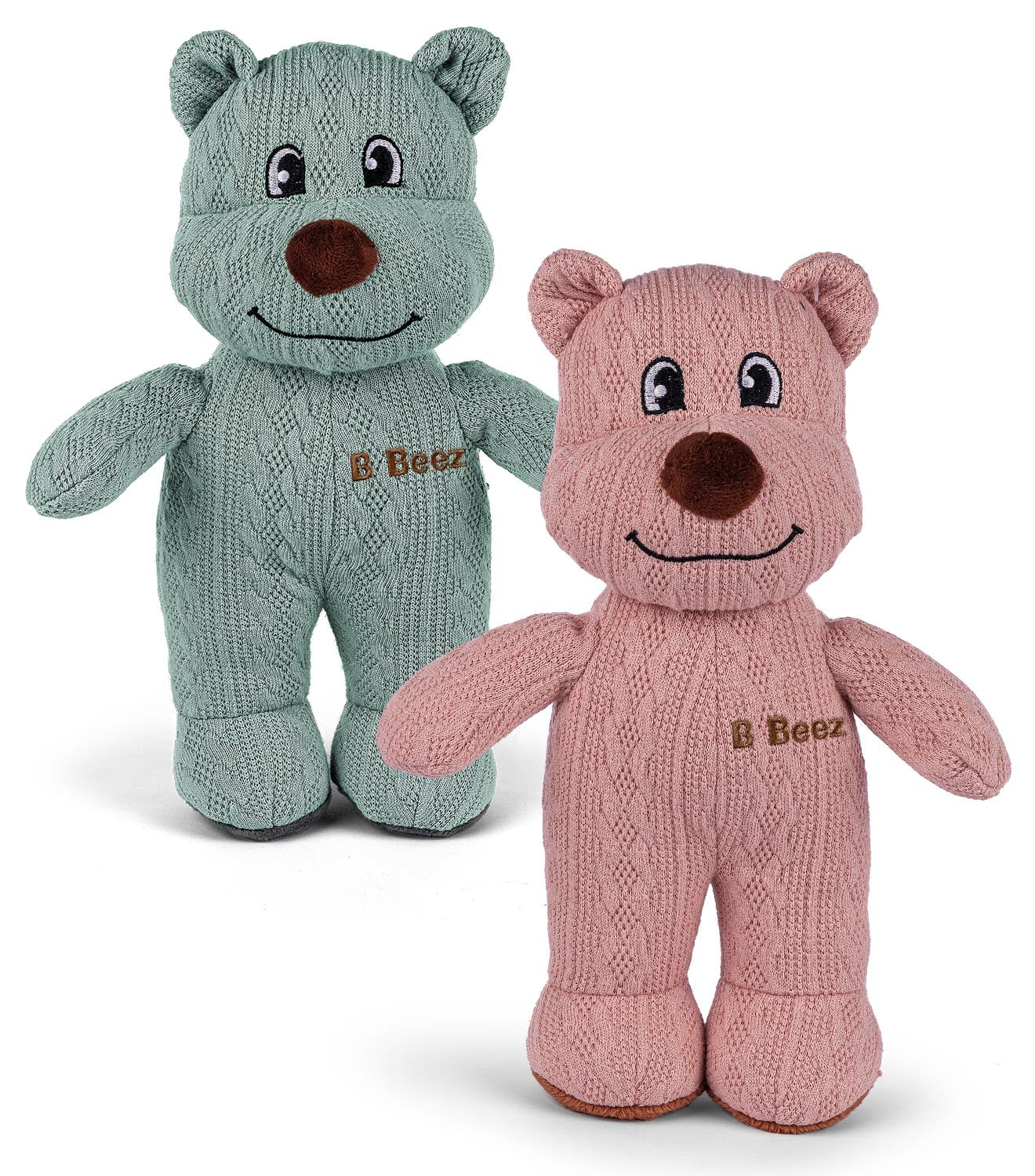 Beez Knitted Bjørn Aktivitets Legetøj Legekammeraten - Baby  - 5701719553164