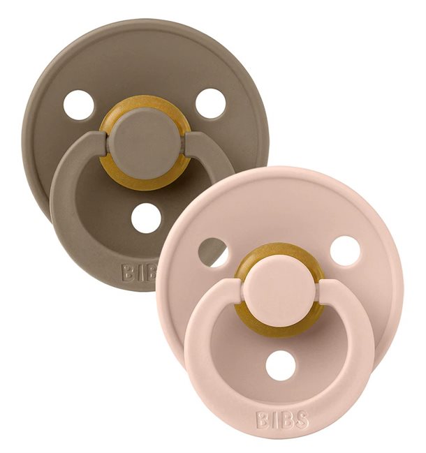 Bibs Sutter Colour Runde 2 Pak Dark Oak & Blush - Bibs Baby  - 5713795110124