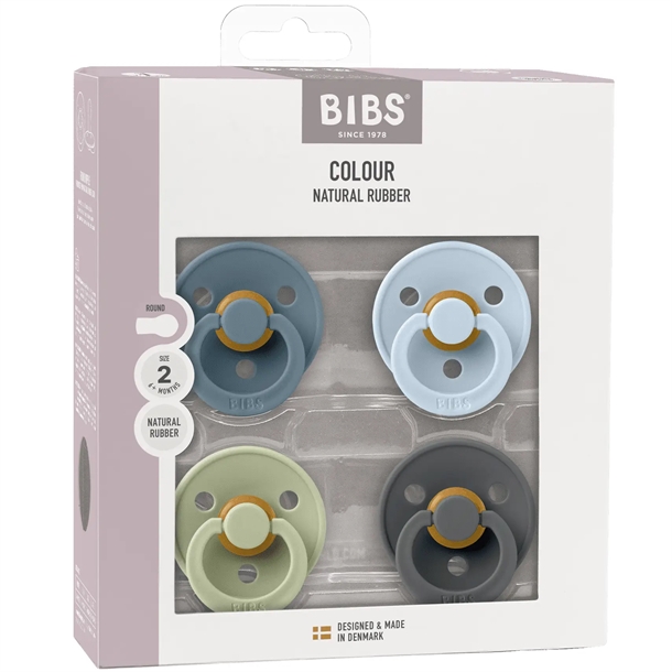 Bibs Sutter Colour 2 Rund 4 Pak Baby Blue Mix - Bibs Baby  - 5713795267880