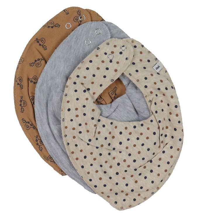Beige/Brun/Grå Pippi Baby Hagesmæk Pak Indian Tan - Pippi Baby Baby  - 5714999202783