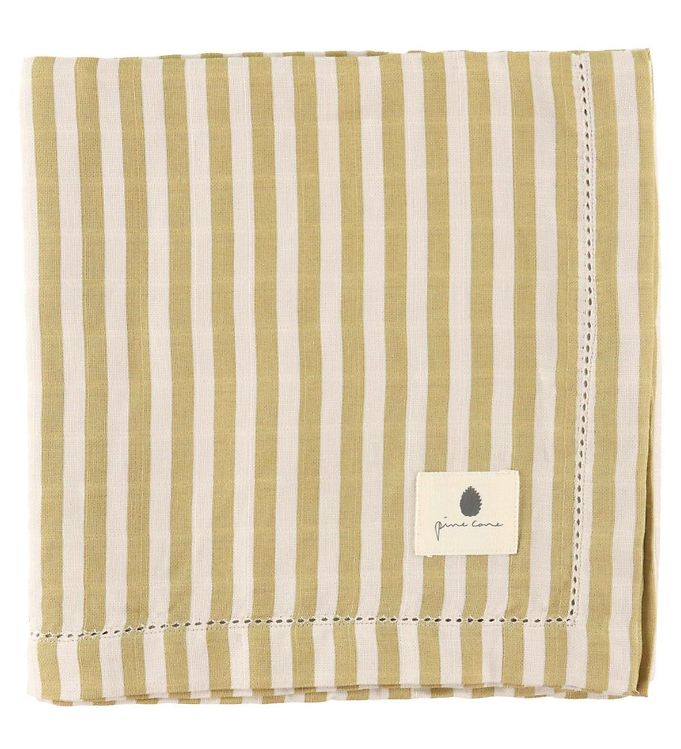 Beige/Gul Pine Cone Babysvøb 120x120 Bjrk Mustard Stripe - Pine Cone Baby  - 5714966002118