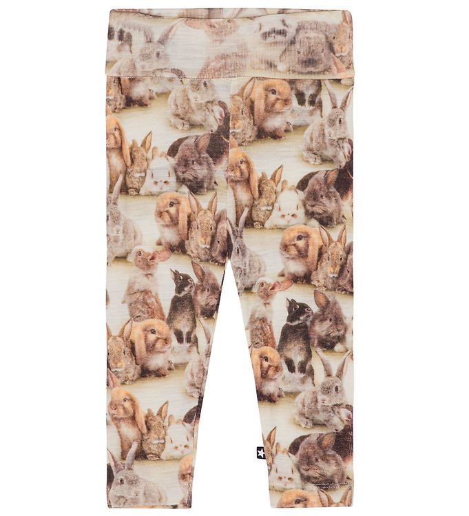 Beige/Brun Molo Leggings Uld Sting Baby Rabbits - Molo Baby  - 5715084490689