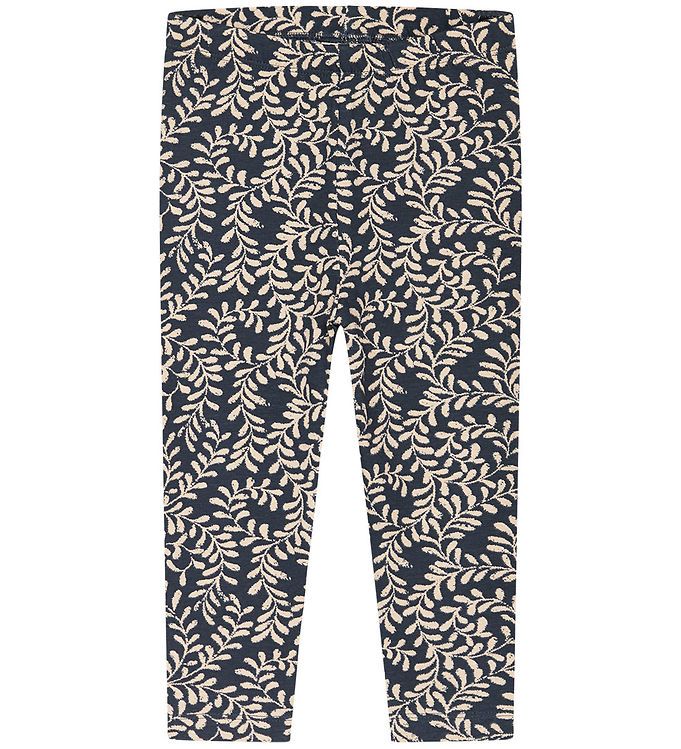 Blå Noa Noa Miniature Leggings Baby Laikannm Print Dark Blue - Baby  - 5700267995440