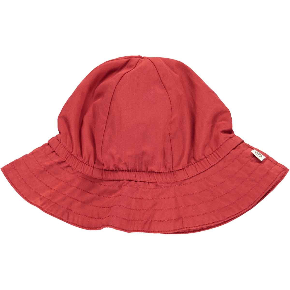 Baby Hat Poplin, Berry Red, Sli Green Cotton - Müsli Baby