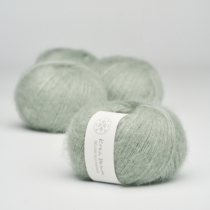 Deluxe Silk Mohair Lys Støvet Grøn 32 - Krea Deluxe Baby