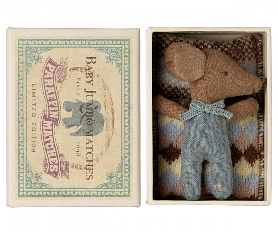 Baby Mus Blå, Sleepy Wakey Æske, Maileg - Maileg Baby  - 5707304133100