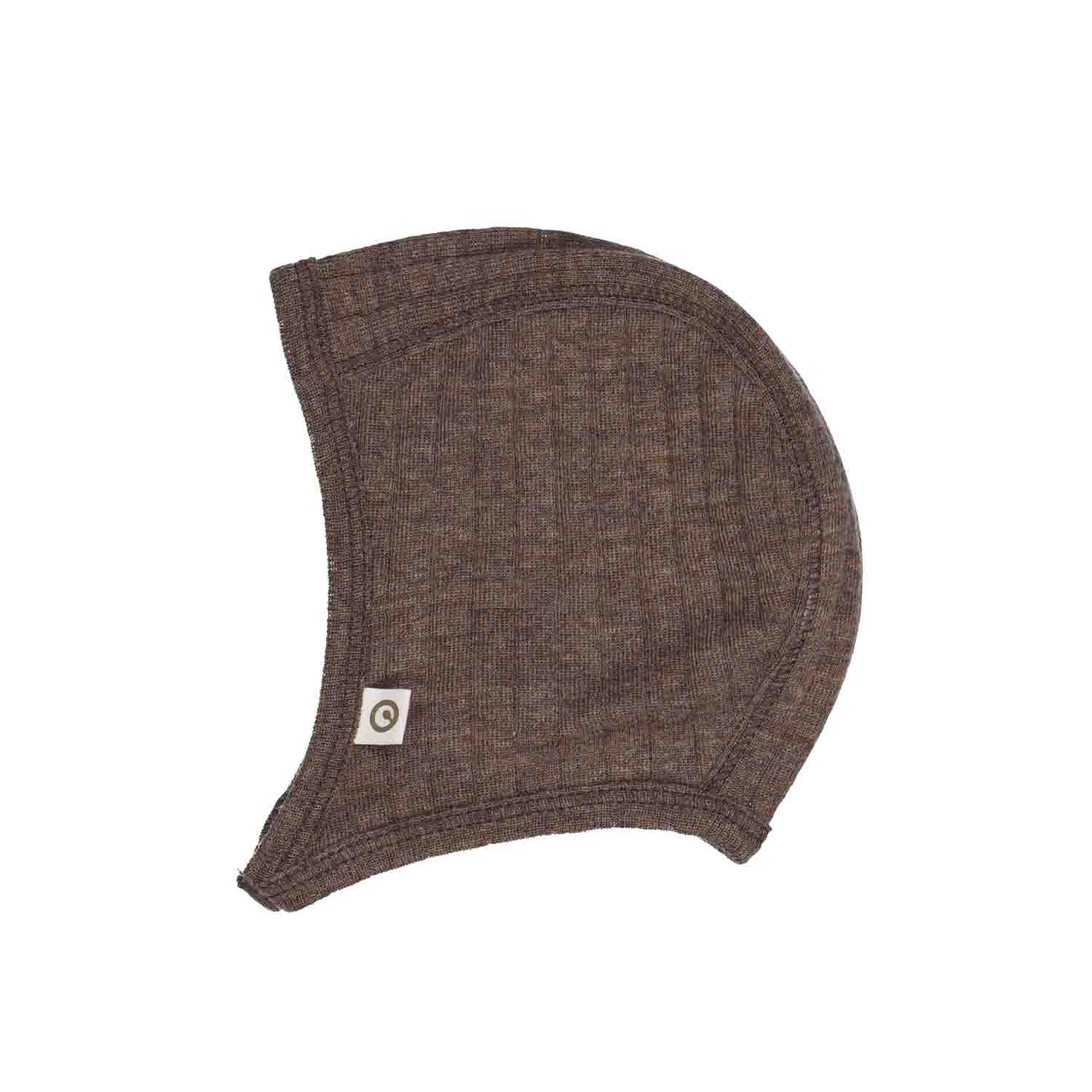 Brun Msli Baby Uld Rib Hat Melange - Müsli Baby
