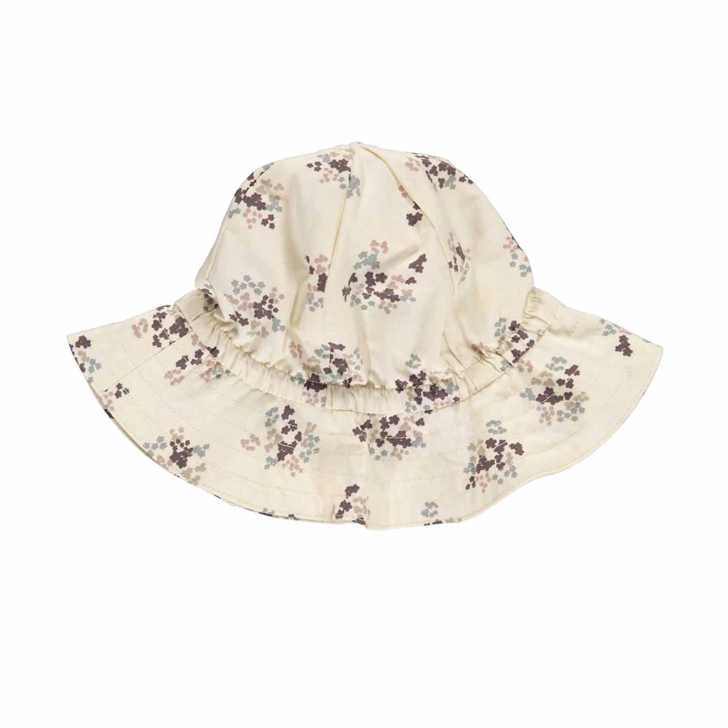 Råhvid Sli Bøllehat Baby, Blomsterprint - Müsli Baby