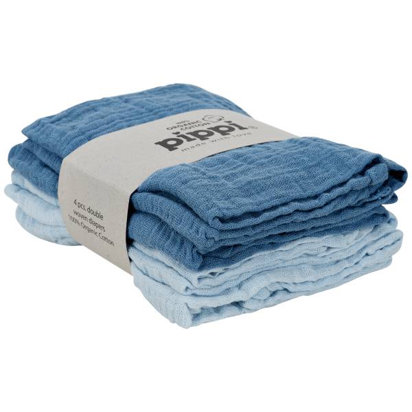 Baby Blue Pippi Stofbleer 4 Pak - Pippi Baby  - 5712672522951