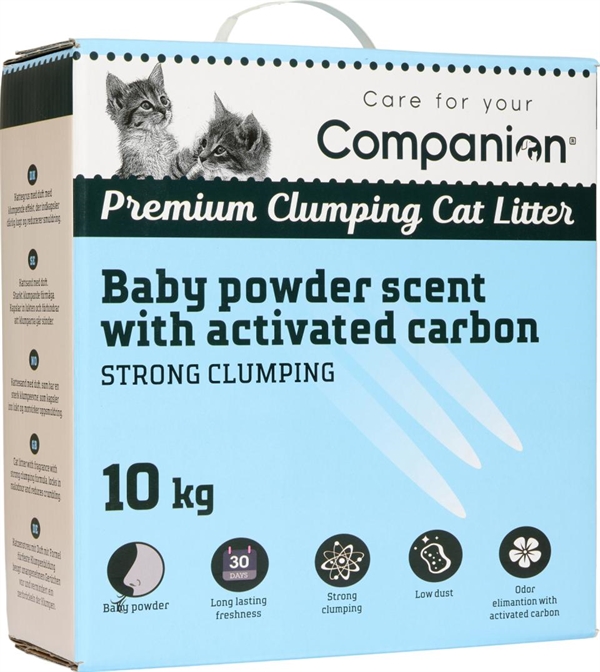 Companion Premium Kattegrus Babypudderduft Liter - Companion Baby  - 5701883435822