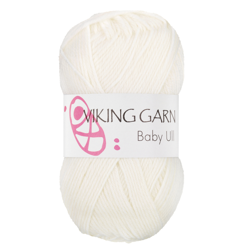 Viking Baby Ull 300 Hvid, Merinould, Fra Viking - Viking Baby