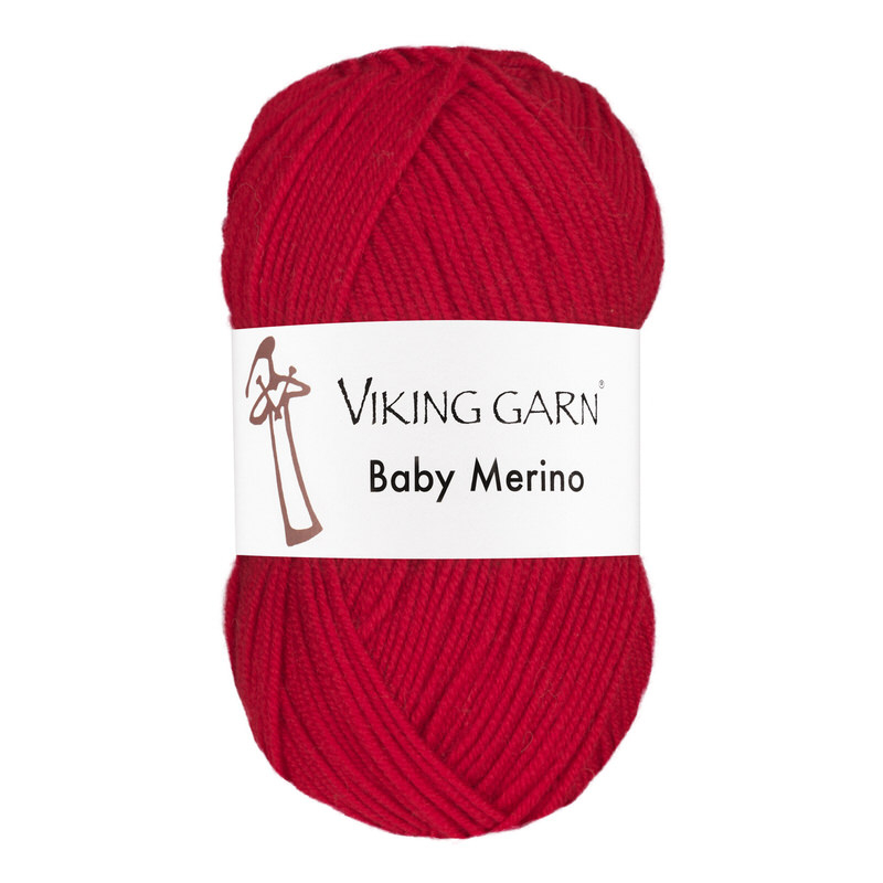 Viking Baby Merino 250 Rød, Merinould, Fra Viking - Viking Baby  - 7071281292500
