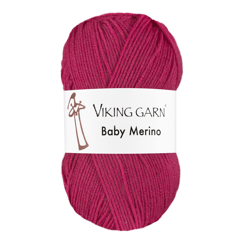 Viking Baby Merino 265 Cerise, Merinould, Fra Viking - Viking Baby  - 7071281292654