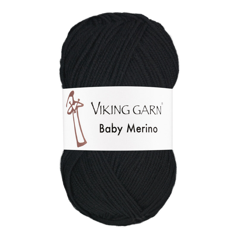 Viking Baby Merino 203 Sort, Merinould, Fra Viking - Viking Baby  - 7071281292036