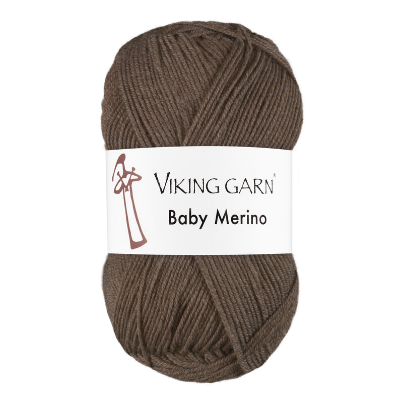 Viking Baby Merino 208 Brunmeleret, Merinould, Fra Viking - Viking Baby  - 7071281292081