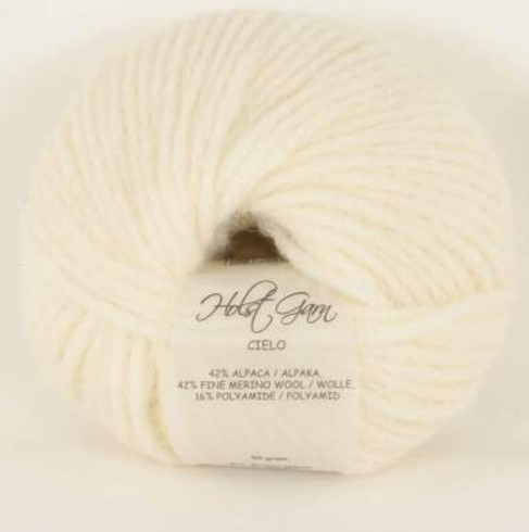 Holst Garn Cielo 01 Winter White, 42 Baby Alpaca42 Superfine Merino16 Polyamid, Fra Holst Garn - Holst Garn Baby