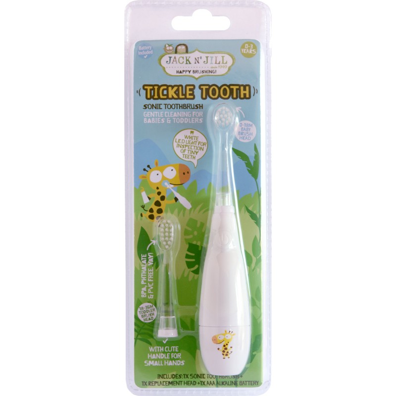 Jack Amp39 Jill Tickle Tooth Sonic Toothbrush 0 3 Years - Jack N Jill Baby  - 9312657221075