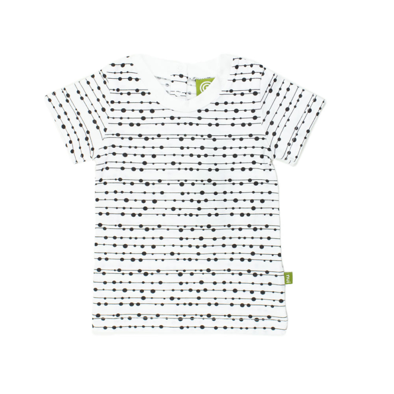 Hvid Baby Shirt Med Grafisk Print - Nui Organics Baby