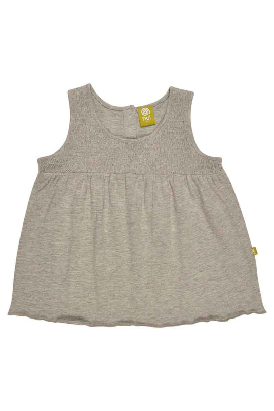 Gråmeleret Jersey Blusetop - Nui Organics Baby