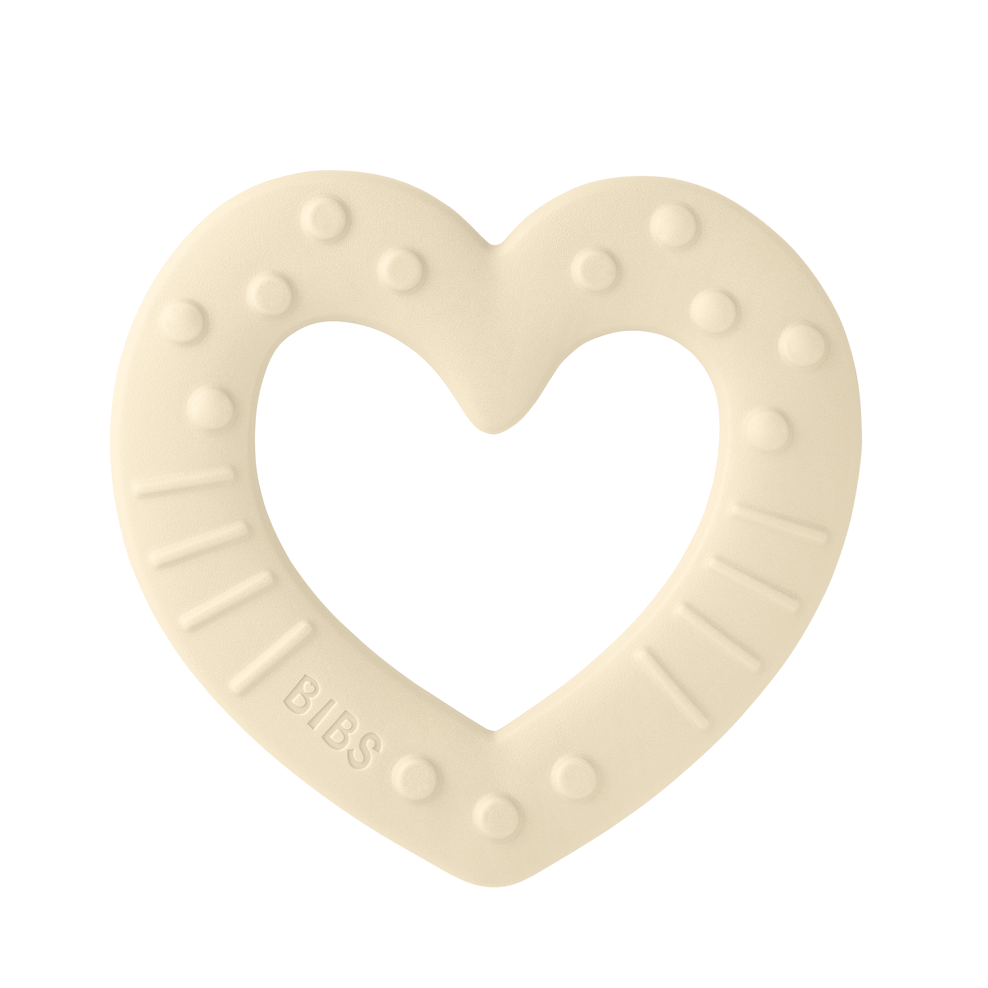 Bibs Baby Bitie Heart Ivory Stk - Bibs Baby  - 5713795220007