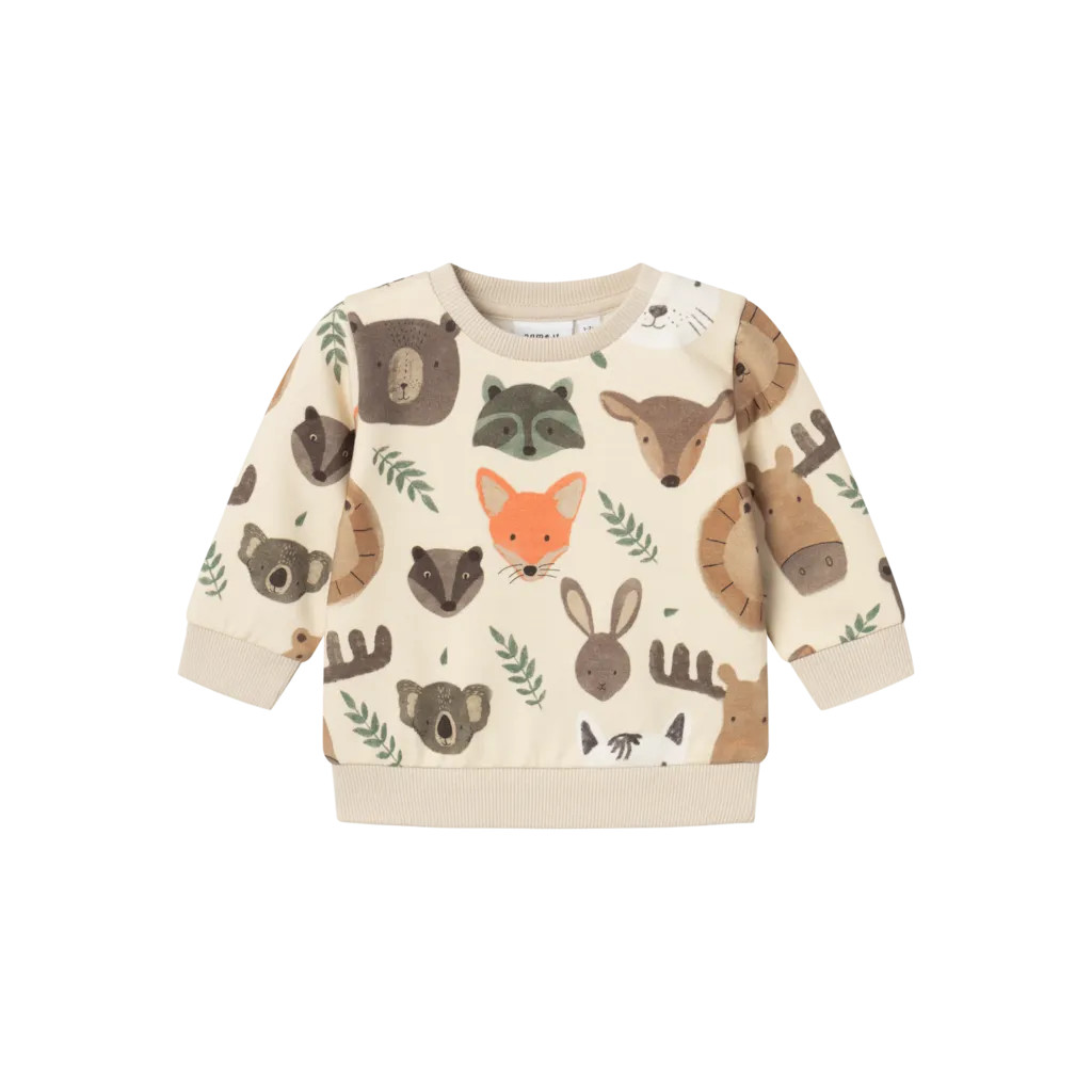 Beige Tæller Fo Name Baby Sweatee Shirt Orvan Summer Sand - Name It Baby  - 5715601443235