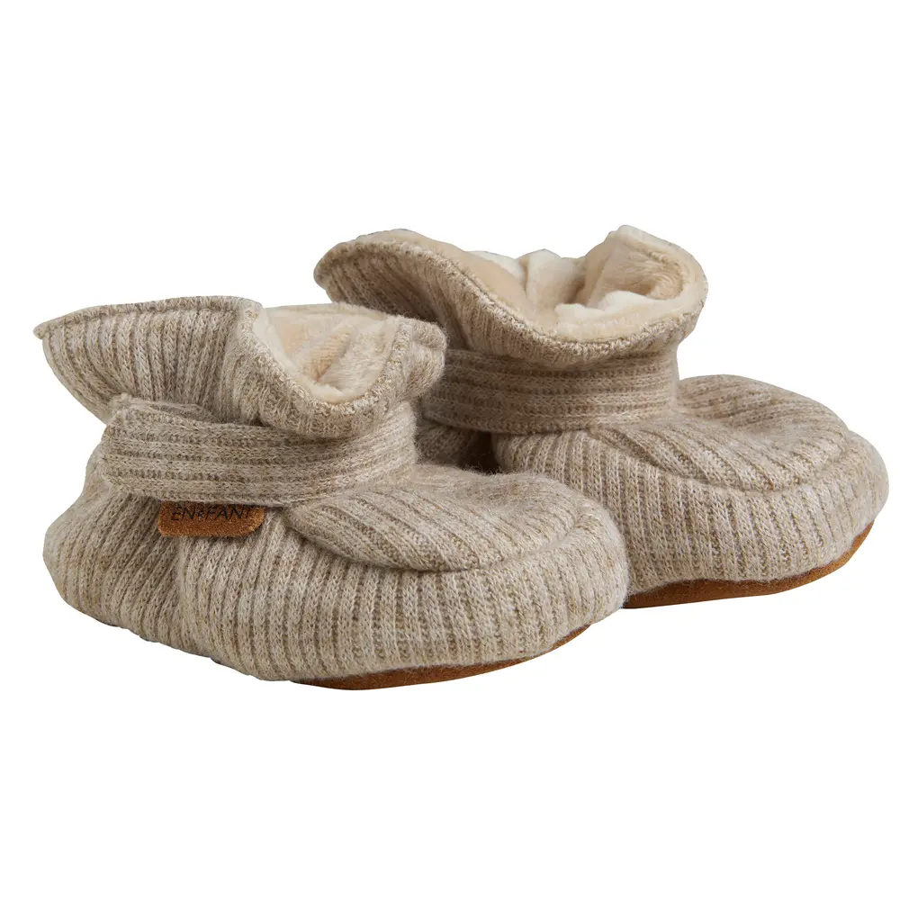 Beige Baby Slippers 2100 - En Fant Baby  - 5714625600716