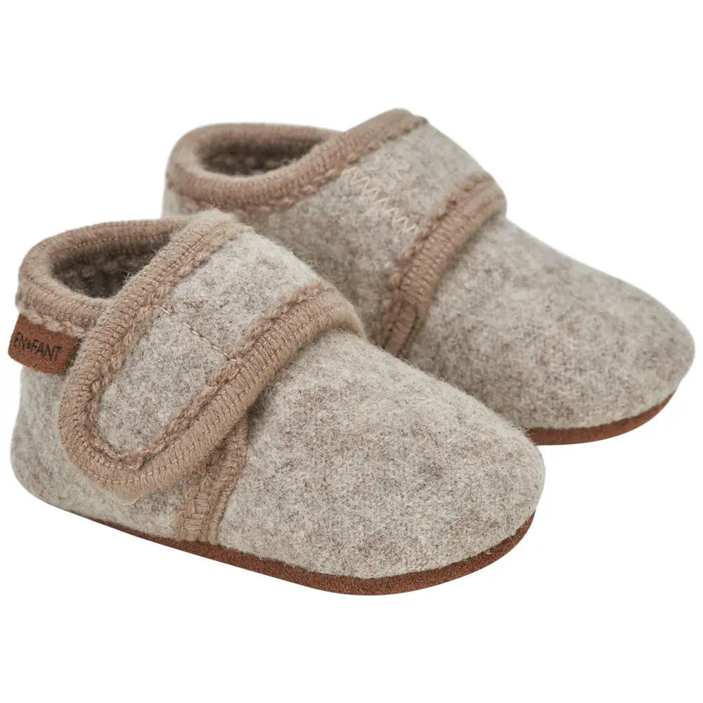 Beige Baby Wool Slippers 2060 - En Fant Baby  - 5714625402952