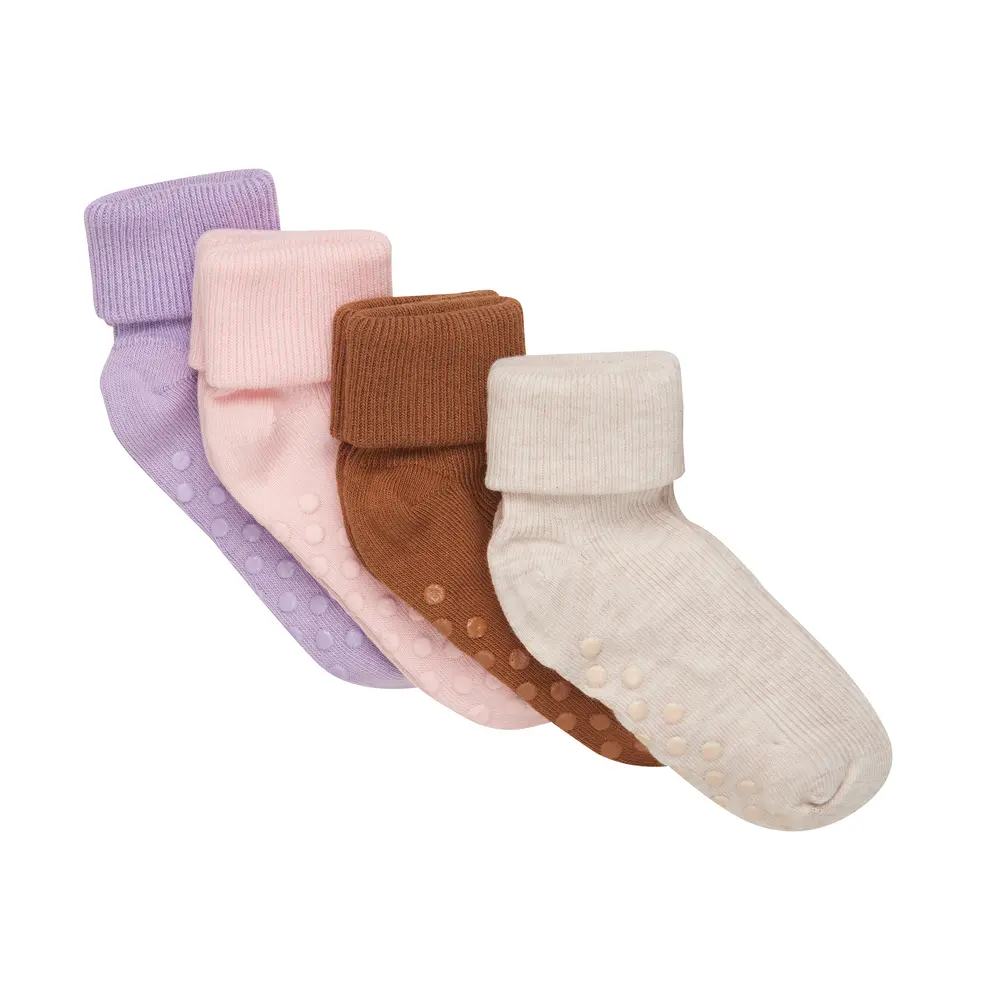 Beige Baby Rib Strømpe Abs Pak 521 - Bekids Baby  - 5714625764630