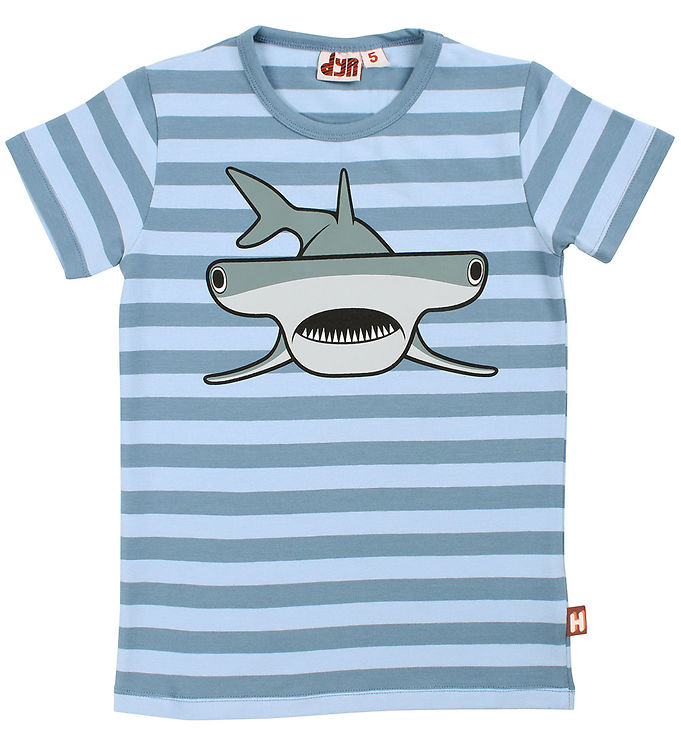 Blå Dyr Cph Shirt Aop Strib Porcelaine Baby Blue Hammerhaj - Dyr Baby  - 5714905386149
