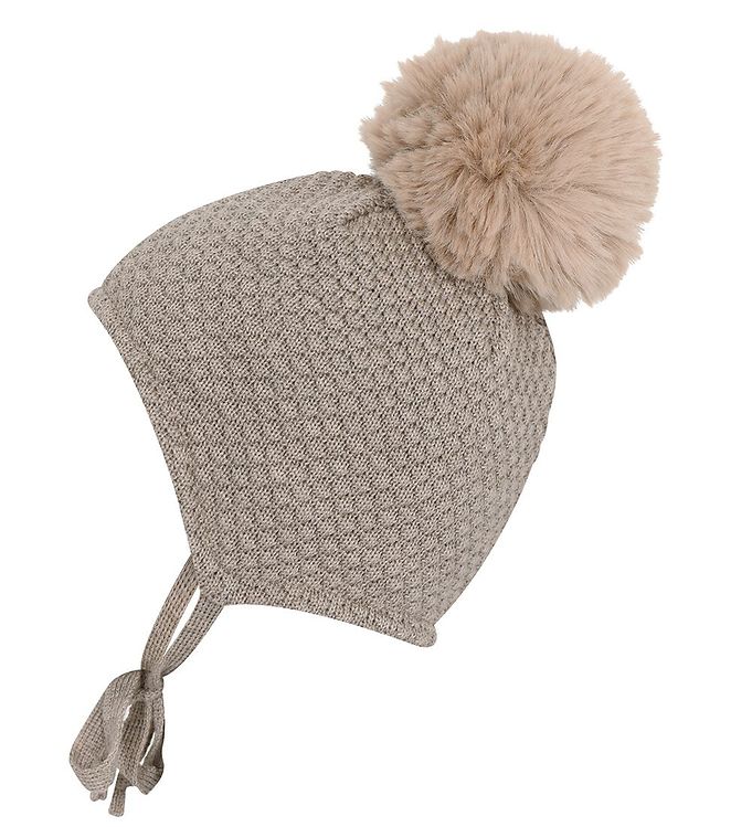 Beige/Brun Babyhhue Kvast Oslo Uld Light Brown Melange - Mp Baby  - 5712644859344