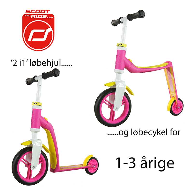 Pink Scoot & Ride Highway Baby Løbehjul Løbecykel T Gul - Scoot And Ride Baby  - 4897033961547