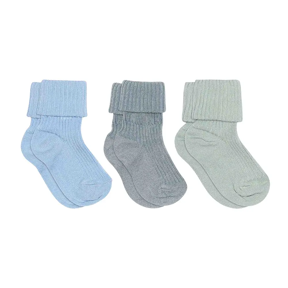 Blå Rib Baby Strømper Pak 1468 - Mp Denmark Baby  - 5712644671335