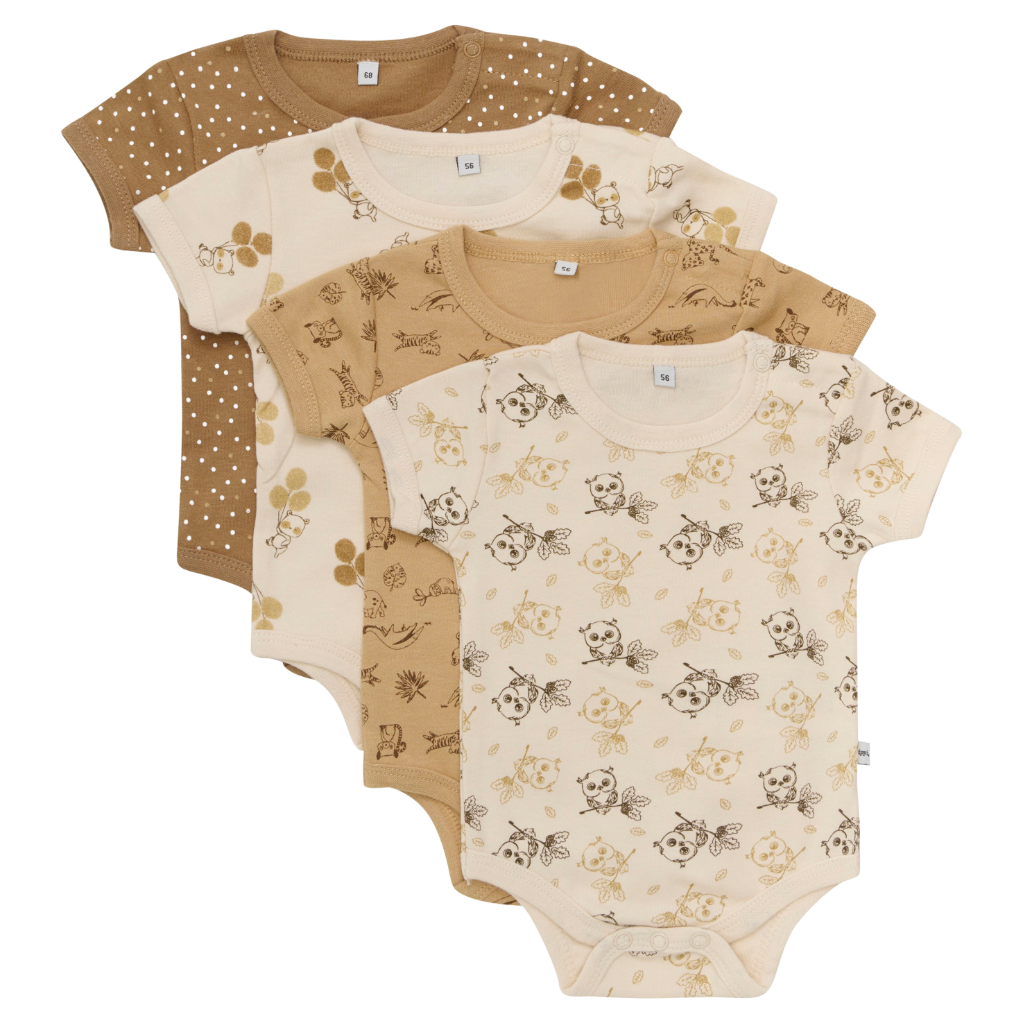 Hvid Pippi Børne Body Whitecap Gray 104 - Pippi Baby