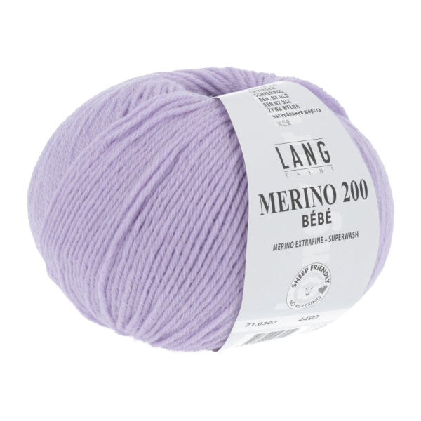 Lavender - 307 Lang Yarns Merino 200 Bebe Lavender 307 - Lang Yarns Baby  - 71.0307