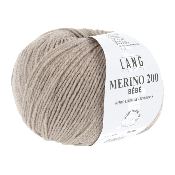 Beige - 326 Lang Yarns Merino 200 Bebe Beige 326 - Lang Yarns Baby  - 71.0326