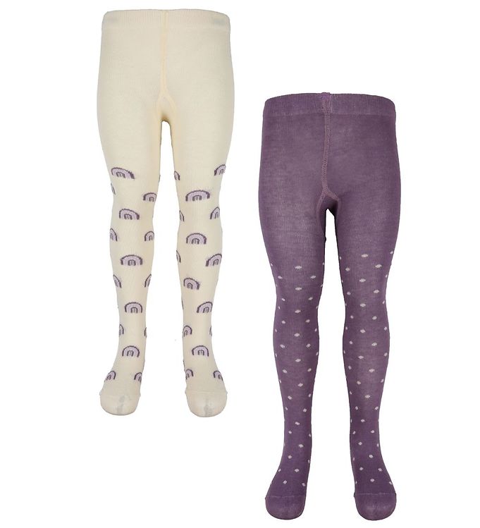 Hvid Minymo Baby Strømpebukser Pak Very Grape - Minymo Baby  - 5714625615192